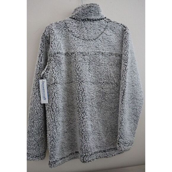 Boxercraft Women's Sz M Gray OSU Cowboys Sherpa Fleece 1/4 Zip Pullover $65 - Picture 4 of 5